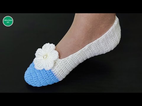 Видео: Легкая вязаная крючком тапочка