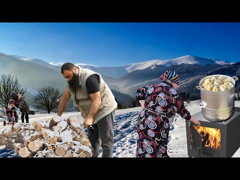 Видео: В Азербайджане Идет Снег. Бабушка Готовит и Радует Детей с Наступлением Рамадана