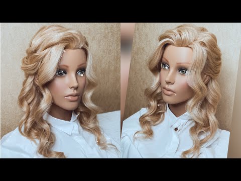 Видео: Прическа Мальвинка с локонами. Прическа на свадьбу. Самый эффективный способ накрутки.