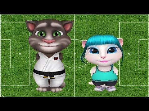 Видео: МОЙ ГОВОРЯЩИЙ ТОМ И ГОВОРЯЩАЯ АНДЖЕЛА Занимаются спортом