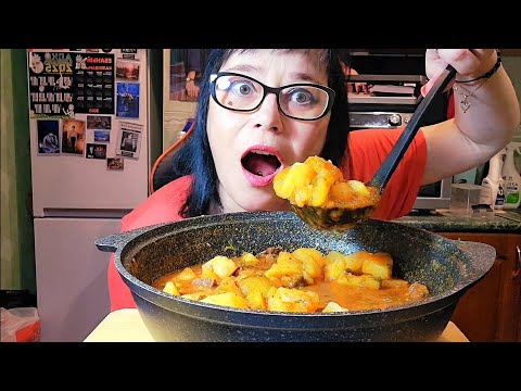 Видео: Мукбанг | Тушёная картошка с говядиной | Обжор Асмр 