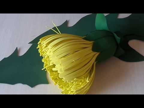 Видео: Ростовой ЖЕЛТЫЙ ОДУВАНЧИК из фоамирана /из фома. Часть 2