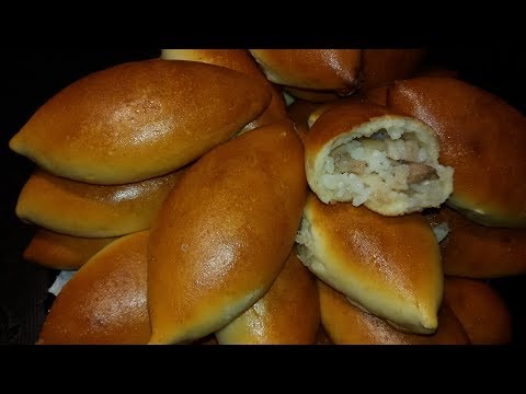 Видео: Пирожки с рисом и мясом. Сочные!