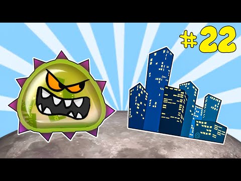 Видео: Лизун СЛИЗНЯК захватывает мир #22. Глазастик съел ГОРОД. Игра Mutant Blobs Attack