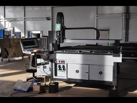 Видео: Лазерный станок. Новая модель. Источник raycus. Юстировка станка.