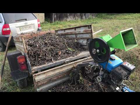 Видео: Измельчитель веток ТР50 на мотоблок в работе