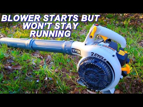 Видео: Ремонт воздуходувки Ryobi, которая запускается, но останавливается