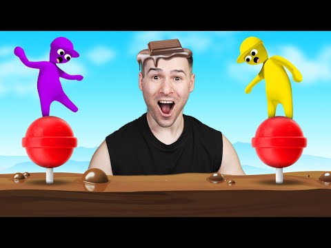 Видео: ВЛЯЗОХМЕ В СВЯТ НАПРАВЕН ОТ СЛАДКИШИ😍 Human: Fall Flat
