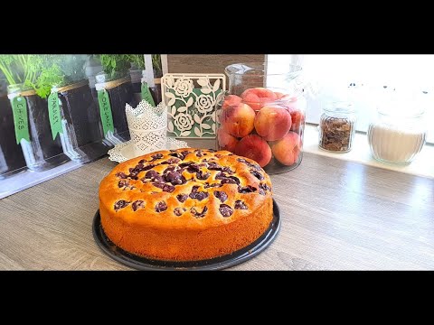 Видео: Пышный Кухен с Черешней!Легкий в приготовление!Очень вкусный!Видео за 2023год!