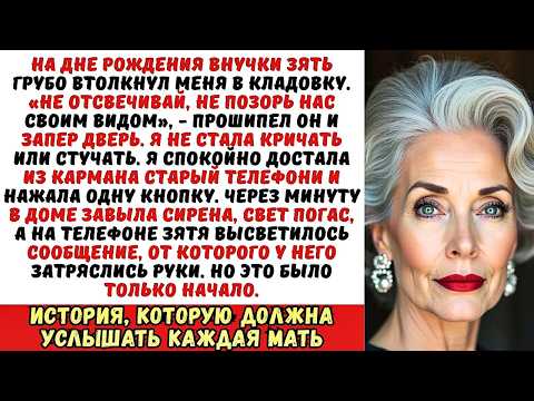 Видео: Зять втолкнул меня в кладовку и запер: «Сиди здесь, пока гости не уйдут!». Но я…