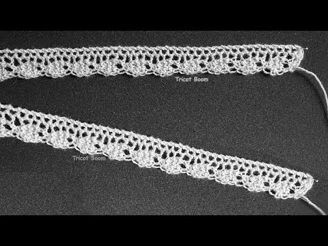 Видео: Вяжем спицами кружева. We knit lace.