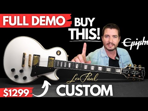 Видео: Купите ЭТУ Epiphone Les Paul Custom (1299 долларов, IBGC против Gibson USA 70-х годов)