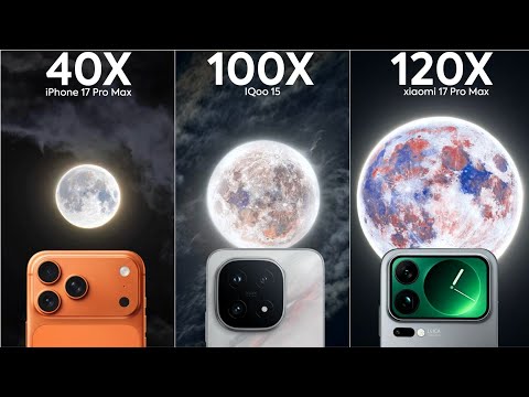 Видео: Сравнение тестов Live Zoom IQOO 15, iPhone 17 Pro Max и Xiaomi 17 Pro Max