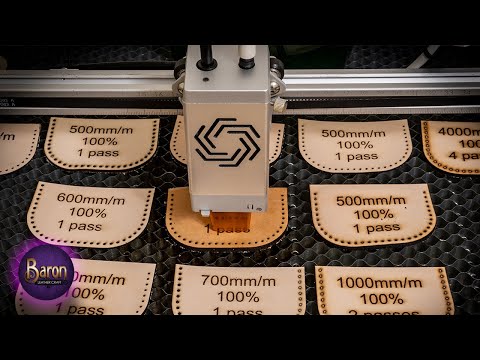 Видео: Может ли 10-ваттный диодный лазер вырезать узоры на коже и прошивать отверстия?