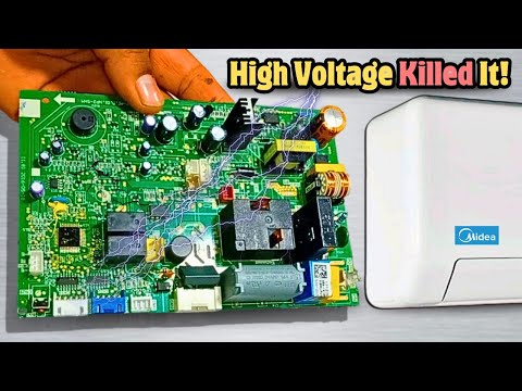 Видео: Цепь кондиционера Midea повреждена высоким напряжением. Можно ли ее починить?