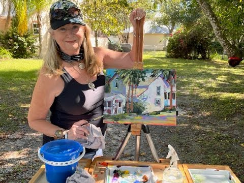 Видео: Картина «Коттедж на открытом воздухе»