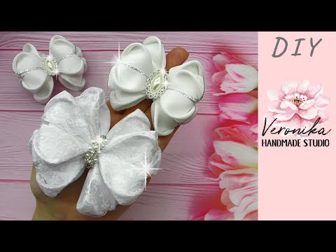 Видео: Бантики ПИРОЖЕНКИ из лент 4 см или 5 см 🎀 Beautiful Ribbon Bow Tutorial 🎀 Laço Luxo de fita n9 e n11