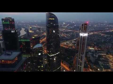 Видео: 4K drone - Москва Сити, ресторан "Sixty"