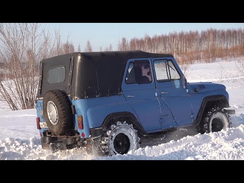 Видео: Пробуем пробить дорогу, Nissan Patrol, Уаз 469, Нива и Уаз Хантер