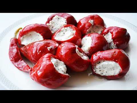 Видео: Вкусная ЗАКУСКА ИЗ МИНИ - ПЕРЦА и сыра Фета!!! АНТИПАСТИ! Мини перчики с сыром!