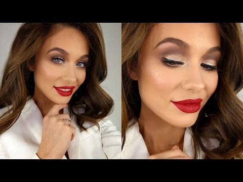 Видео: Новогодний Макияж с Красной Помадой