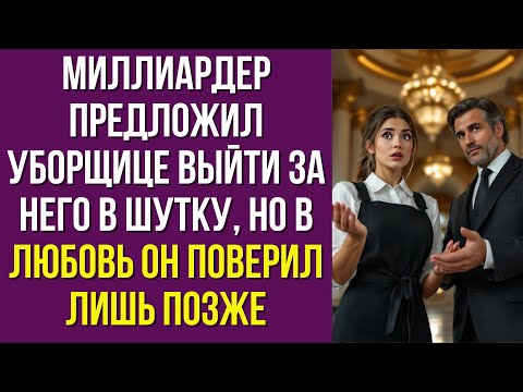 Видео: Миллиардер предложил уборщице выйти за него в шутку, но в любовь он поверил лишь позже