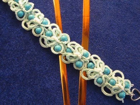 Видео: Многослойное фриволите .Браслет"Весёлая волна" Фриволите иглой