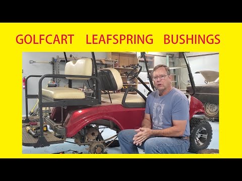 Видео: Замена втулок рессоры на гольф-каре Club Car 2003 года выпуска.