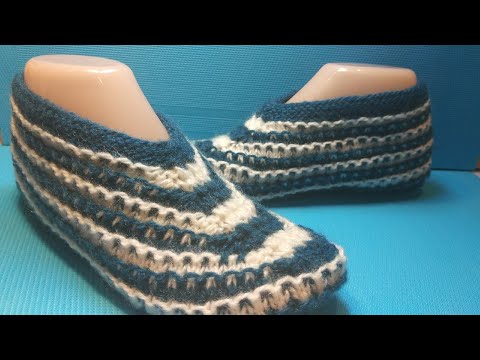 Видео: #524 ТАПОЧКИ СПИЦАМИ С БЕСШОВНОЙ ПОДОШВОЙ. ЛЕГКО И ПРОСТО. МАСТЕР КЛАСС.