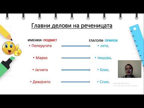Видео: IV одделение - Македонски јазик - Подмет и прирок - Главни делови на реченицата