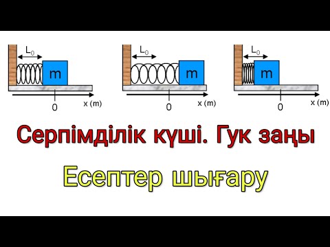 Видео: 21-сабақ. Серпімділік күшіне есептер шығару. Гук заңы