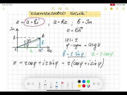 Видео: Тригонометрична форма комплексного числа. Алгебра 11 клас.