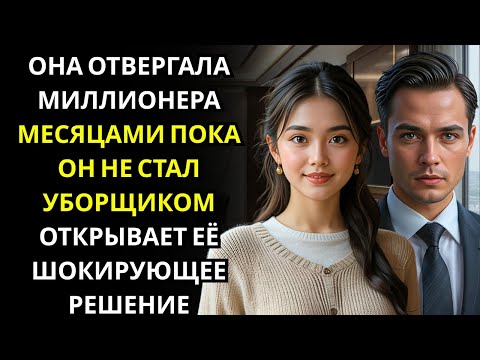 Видео: Она месяцами игнорировала звонки богатого поклонника    он появлялся на ее работе как уборщик, молча