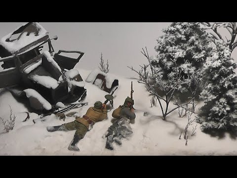 Видео: виньетка (диорама) "в снегах Финляндии" - 2 серия