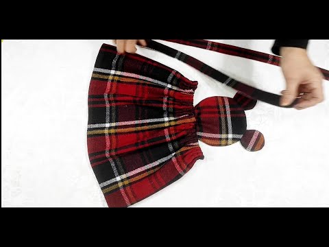 Видео: С НЕСКОЛЬКИМИ ТКАНЯМИ! Очень простое детское платье без выкройки для кройки и шитья