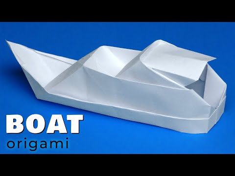 Видео: Оригами кораблик из бумаги. Как сделать круизный лайнер из бумаги без клея. Моторная яхта