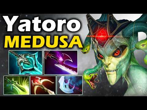 Видео: Яторо на Медузе, ПОКАЗАЛ КАК НАДО ФАРМИТЬ! - Yatoro Medusa 7.38 ДОТА 2