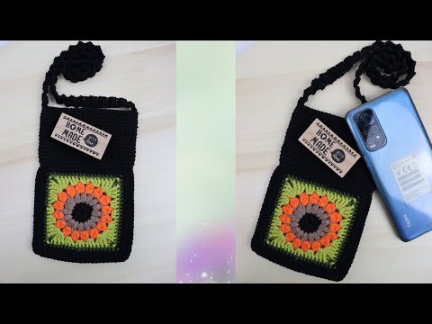 Видео: МК Сумочка - чохол для телефону гачком. Детальний майстер-клас.