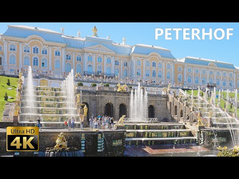 Видео: Петергоф - Летняя прогулка - 4K 60fps🎧- Ambient Sounds