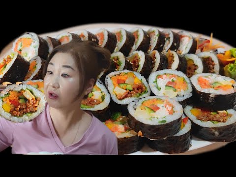 Видео: 날치알김밥 КИМПАБ  ДВУХ ВИДОВ И  ОСТРАЯ ТУШЕНАЯ  РЫБА ПО КОРЕЙСКИ ✔MUKBANG