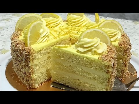 Видео: Лимонный торт.Авторский рецепт/LEMON CREAM, lemon cake