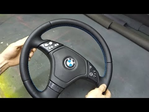 Видео: Перетяжка руля Bmw E36 (Steering wheel cover Bmw E36)