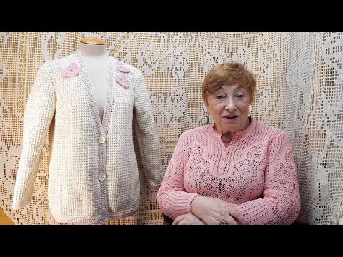 Видео: Жакет "Эврика". Мастер-класс по вязанию крючком от О. С. Литвиной.