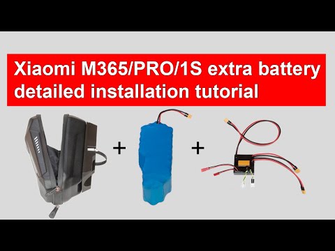Видео: Xiaomi M365/PRO/PRO2/1S/3 - руководство по установке внешней батареи