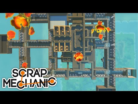 Видео: Дуэль с Гранатами на большом Космическом Корабле - Scrap Mechanic