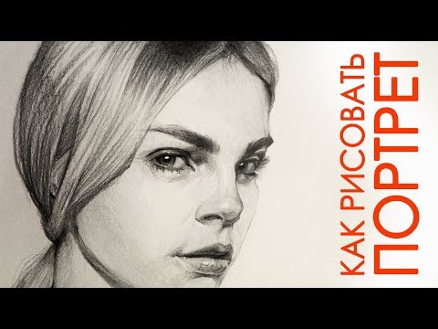 Видео: КАК РИСОВАТЬ ПОРТРЕТ поэтапно карандашом для начинающих. Основы. Начало работы.