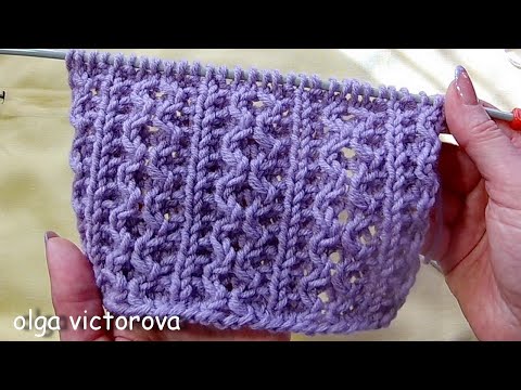 Видео: Рельефные дорожки 728 Узоры спицами
