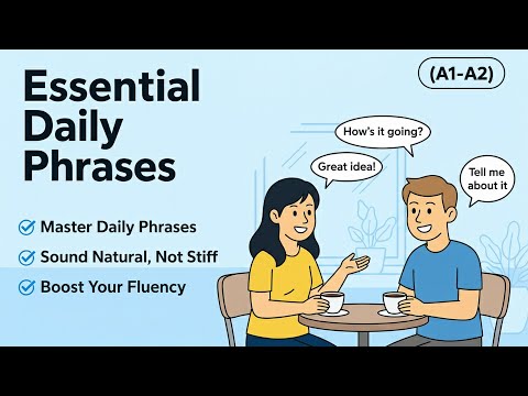 Видео: 40+ основных английских фраз для повседневного общения: говорите естественно и уверенно (полный у...