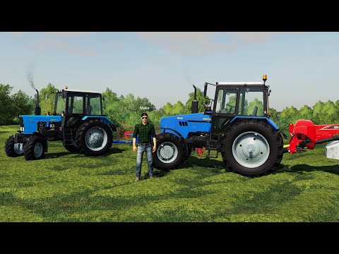 Видео: НАЧАЛО СЕНОКОСА НА ДВУХ БЕЛОРУСАХ! FARMING SIMULATOR-19