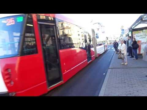 Видео: Трамвай Санкт-Петербурга 79: ЛВС-2005 б.1122 по №25 (10.09.13)